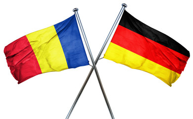 Romania flag combined with germany flag