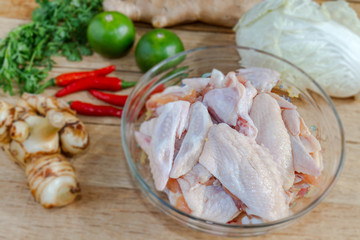 Prepare chicken wing