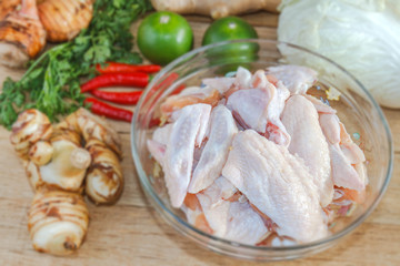 Prepare chicken wing