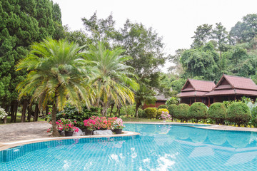 Swimming pool in hotel.