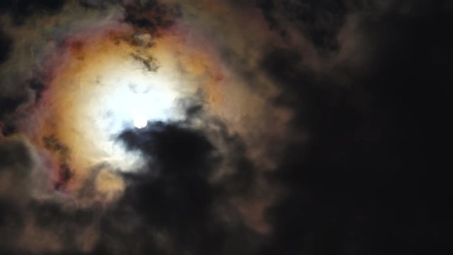 SUPER 35MM CAMERA - Strange, dark clouds with sun behind - time lapse
