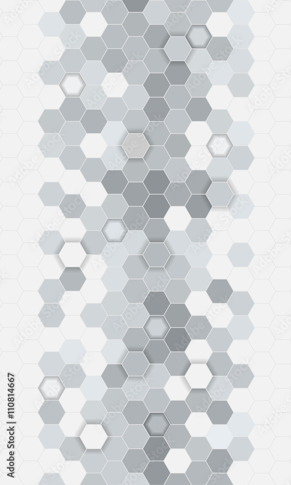 Wall mural Abstract hexagons pattern background  for mobile UI.