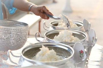 alms-giving for a monk, make merit for buddhism