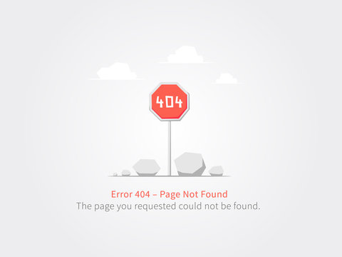 Error 404 page layout vector design. Website 404 page creative concept. 404 web page error creative design. Modern 404 page not found concept.