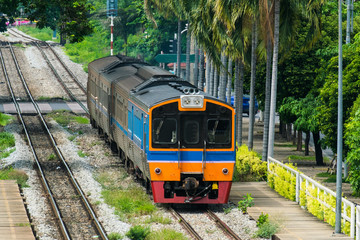 Naklejka premium diesel railcar train