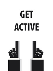 GET ACTIVE typography vector illustration