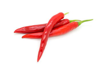 Hot red chili or chilli pepper isolated.