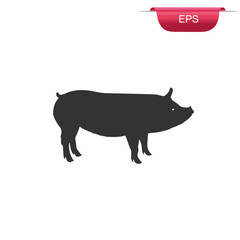 pig, pork, meat, design element, vector illustration