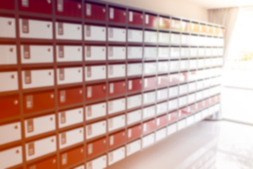 Blurry background Locker post box or mail box