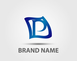 Letter p logo icon design template elements. Vector color sign
