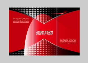 Naklejka premium Front and back presentation of professional Two page Business Trifold, Flyer, Banner or Template design. 