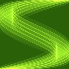 Abstract green background pattern. Bright green lines. Digital art.