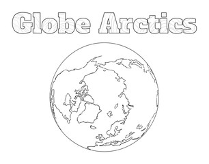 Globe Arctic view