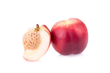 Nectarine fruit isolated on white background