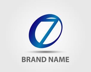 Number logo design.Number five logo.Logo 7 vector template.
