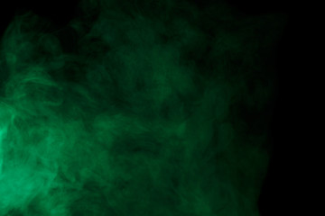 Abstract green smoke hookah.