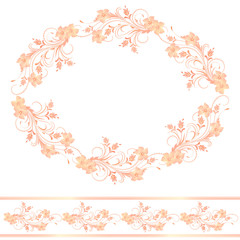 Decorative floral frame