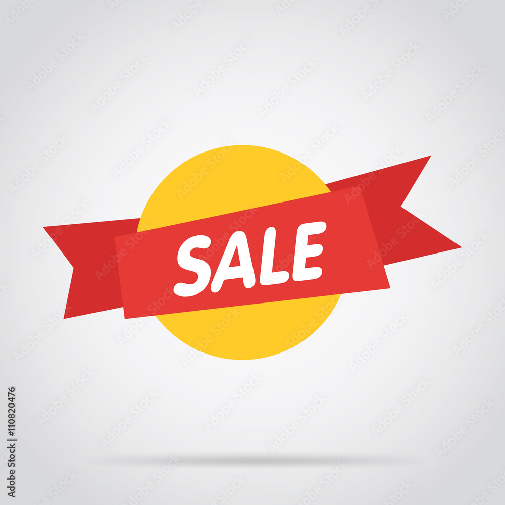 Sticker badge isolated vector in flat design style. colorful abstract badge or label.