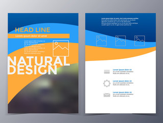 business and nature brochure design template vector