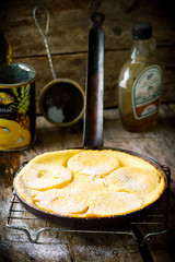 clafoutis with pineapples style rustic