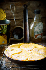 clafoutis with pineapples style rustic