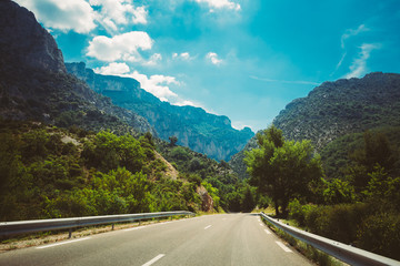 Asphalt Road, Freeway, Motorway, Highway Under Sunny Sky. Travel