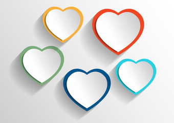 Infographic banners Templates for Business.Vector hearts design