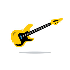 Vector Electric Guitar Cartoon Illustration.