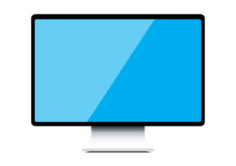 Computer monitor. Isolated illustration on white background