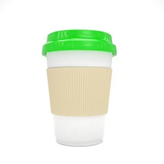 Coffee to go on white. 3d rendering.