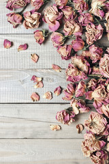 Dry roses background