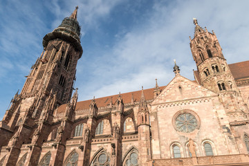 Obraz premium Freiburg Cathedral Main Tower