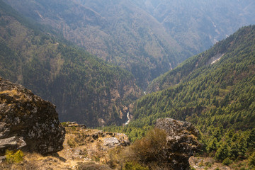 The trail in the Himalayas