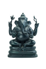 Statue of Hindu elephant Ganesha isolated on white
