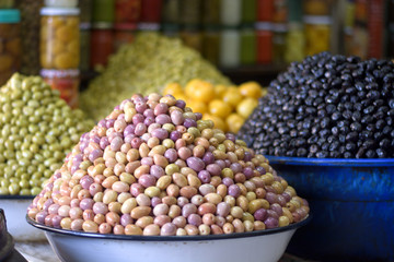 The olives in the Mediterranean region
