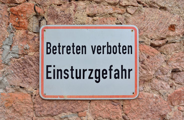 betreten verboten