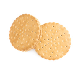 Pile of cookies isolated over the white background