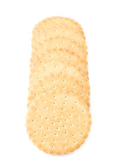 Pile of cookies isolated over the white background