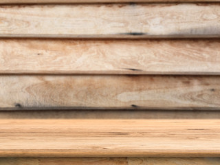 Fototapeta premium wooden counter top with grunge wood background