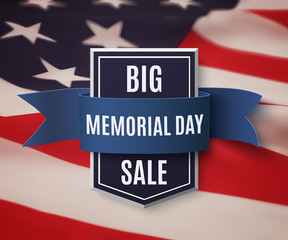 Big Memorial Day sale background.