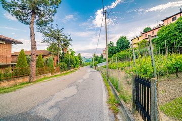 streets of small hilltop village