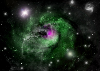 Fototapeta premium galaxy in a free space