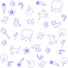 Animal for child doodle art