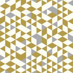 Seamless Golden Pattern of geometric shapes
