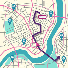 Vector city map navigation