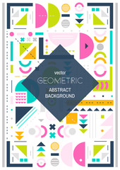 Modern background line art.  Abstract geometric colorful background.  Cover design. A4 size. Vector EPS 10
