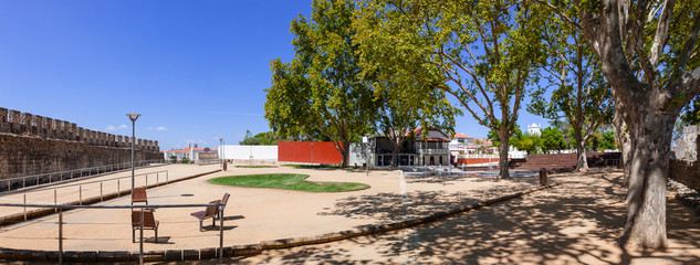 The Portas do Sol Garden and Belvedere in Santarem, Portugal, built inside the medieval castle...
