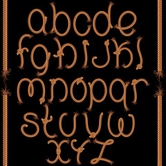 Font from Twisted Rope