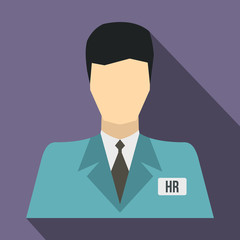HR avatar icon, flat style