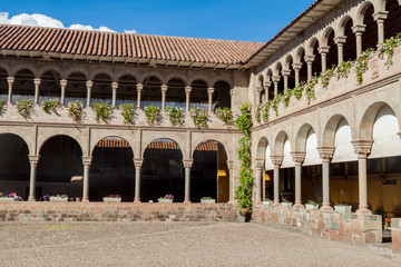 Fototapeta premium Cloister of convent Santo Domingo in Cuzco, Peru.